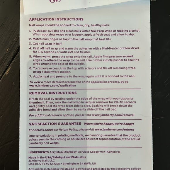 JAMBERRY nail wraps - aqua flora - Picture 6 of 8